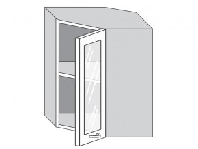 1.60.3у Шкаф настенный (h=720) угловой на 600мм со стекл. дверцей в Перми - perm.magazinmebel.ru | фото