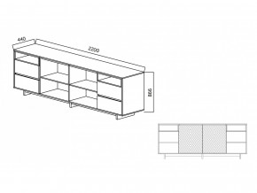 Комодино Moderno-2200 Ф4 в Перми - perm.magazinmebel.ru | фото - изображение 4