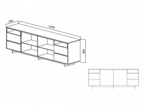 Комодино Moderno-2200 Ф6 в Перми - perm.magazinmebel.ru | фото - изображение 4