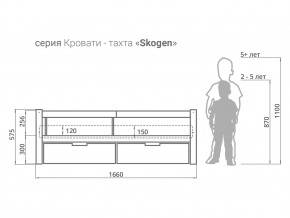 Кровать-тахта Svogen с ящиками и бортиком бежевый в Перми - perm.magazinmebel.ru | фото - изображение 3