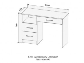 Стол макияжный Софи СМС1100.2 в Перми - perm.magazinmebel.ru | фото - изображение 2