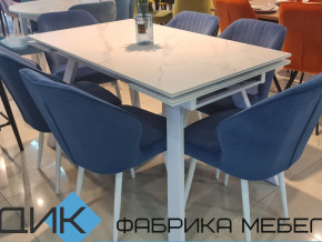 Стол SKL 140 керамика белый мрамор/подстолье белое в Перми - perm.magazinmebel.ru | фото - изображение 2