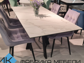 Стол SKM 120 керамика белый мрамор/подстолье белое в Перми - perm.magazinmebel.ru | фото - изображение 2